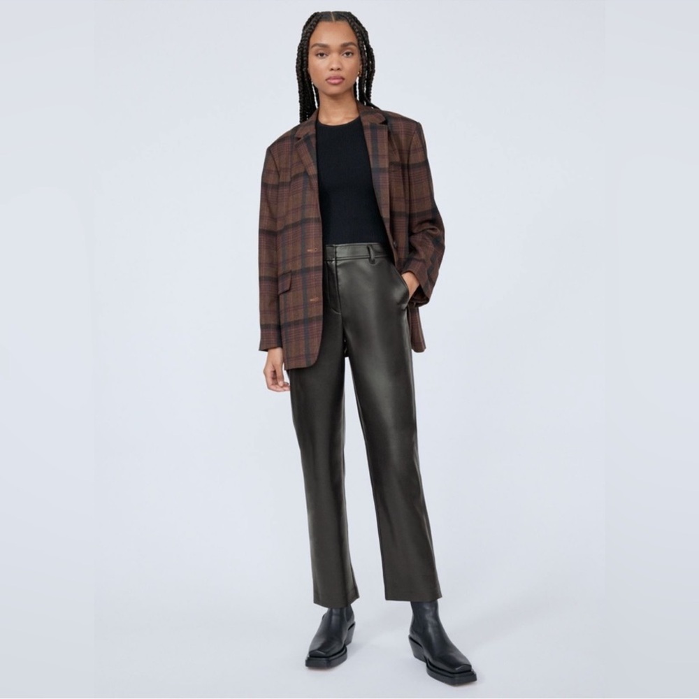 Aritzia Babaton Command Cropped Pant Mid-rise Vegan Leather pants size 00 - Picture 12 of 12
